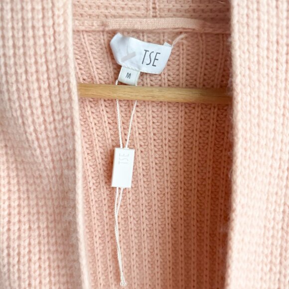 TSE Peach Pink Cashmere Long Cardigan M - Picture 3 of 5